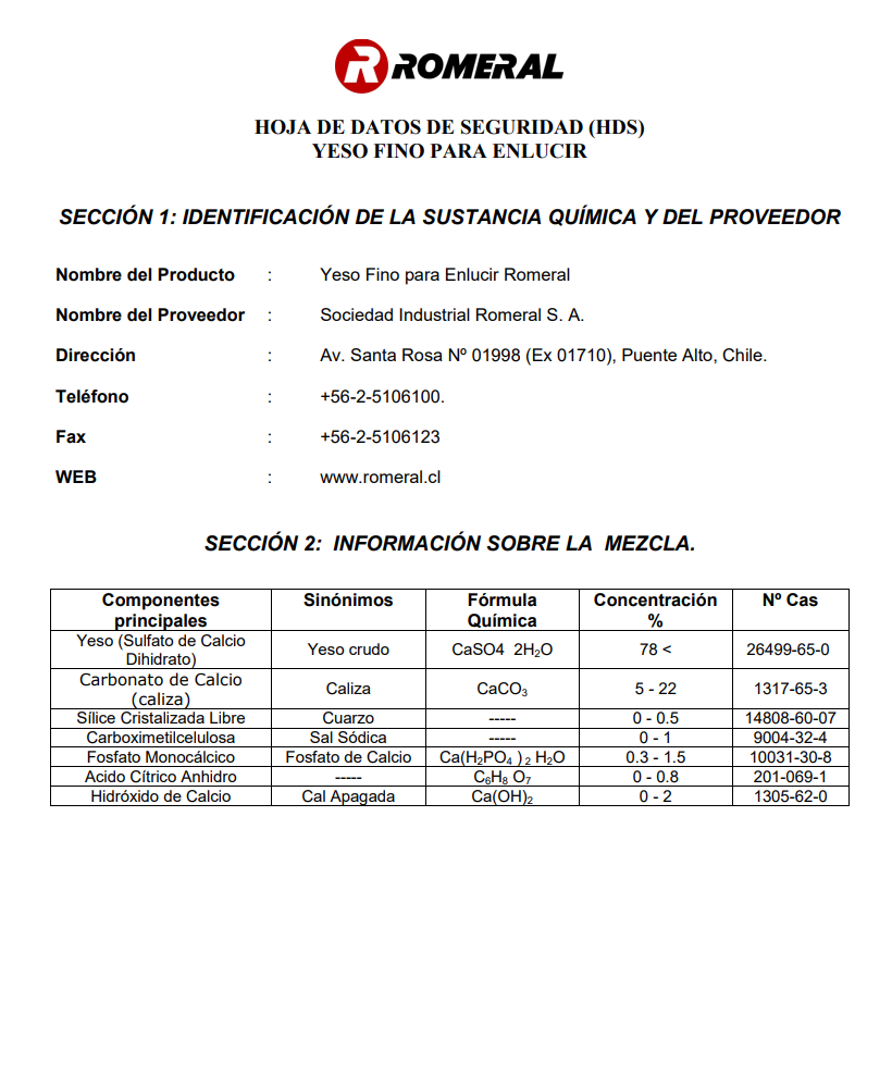 Print HDS yeso fino para enlucir